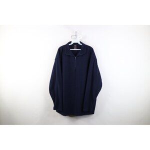 Vintage 90s Y2K FUBU Mens Large Spell Out All Over Print Half Zip Fleece Sweater